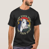 Niet je moeder niet je Koe Koe Vegan T-shirt (Voorkant)