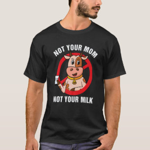Niet je moeder, niet je melk, vegetarische retro v t-shirt