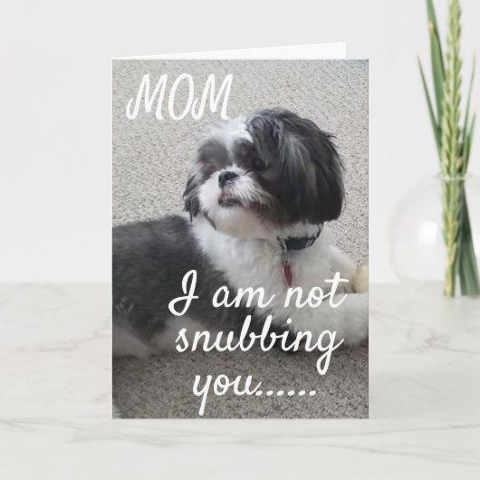 **NIET JE MOEDER SNUBBEN, MAAR JE VERJAARDAG WENSE KAART (Voorkant)