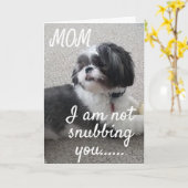 **NIET JE MOEDER SNUBBEN, MAAR JE VERJAARDAG WENSE KAART (Gele Bloem)