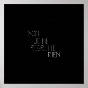 Niet, Je Ne Regrette Rien... Nee, ik betreur niets Poster