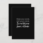 niet je stem verhef , maar het is regen die gr opr bedankkaart (Voorkant / Achterkant)