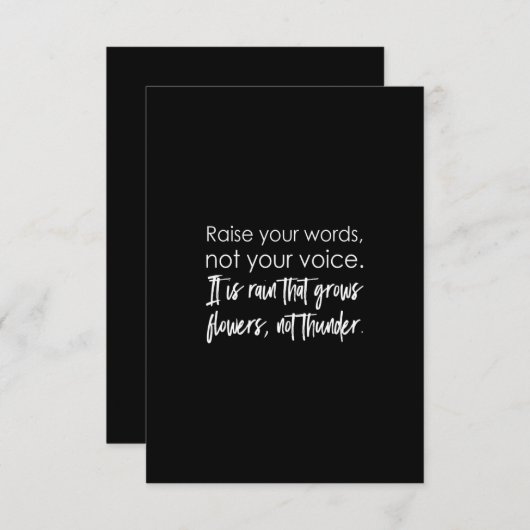 niet je stem verhef , maar het is regen die gr opr bedankkaart (Voorkant / Achterkant)