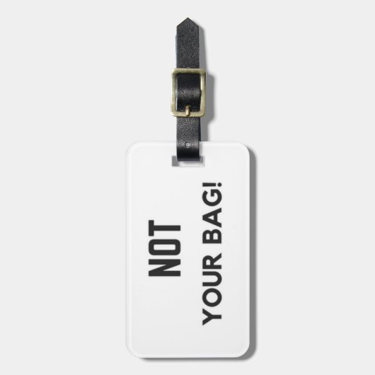 "Niet je tas!" Bagage label (Voorkant verticaal)