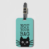 Niet je tas Black Cat Grappig Bagagelabel (Voorkant (verticaal))