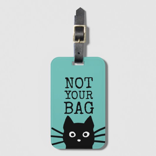 Niet je tas Black Cat Grappig Bagagelabel (Voorkant (verticaal))