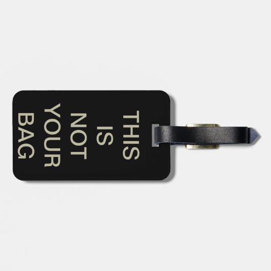 niet je tas rood zwart bagagelabel (Achterkant horizontaal)