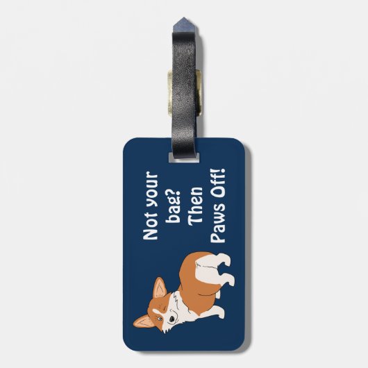 Niet je tas Welsh Corgi Bagagelabel (Achterkant verticaal)