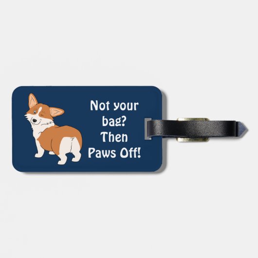 Niet je tas Welsh Corgi Bagagelabel (Achterkant horizontaal)