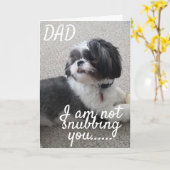 *NIET JE VADER SNUBBEN, MAAR JE VERJAARDAG WENSEN KAART (Gele Bloem)