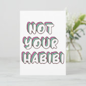 Niet jouw habibi - Grappig Love quote Kaart (Staand voorkant)
