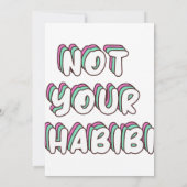 Niet jouw habibi - Grappig Love quote Kaart (Achterkant)