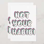 Niet jouw habibi - Grappig Love quote Kaart (Voorkant / Achterkant)