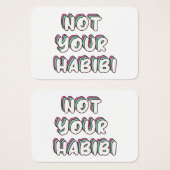 Niet jouw habibi - Grappig Love quote Visitekaartje (Voorkant /achterkant)