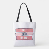 Niet jouw habibi - grappige Arabische feministisch Tote Bag (Achterkant)