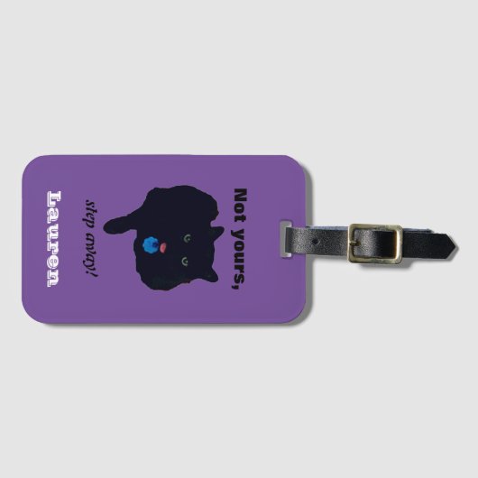 Niet jouw stap weg AcrylBagagelabel Paars Bagagelabel (Voorkant (horizontaal))