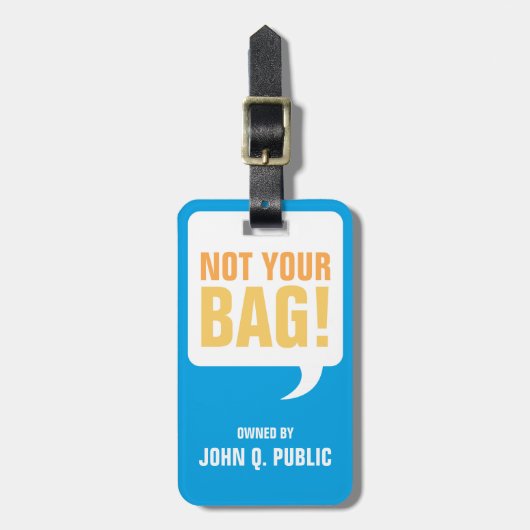 Niet jouw tas bagagelabel (Voorkant verticaal)