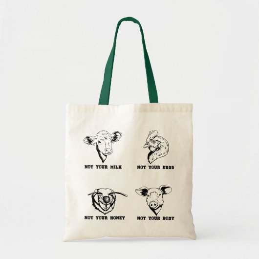 Niet jouw voedsel Vegan Bag Tote Bag (Voorkant)