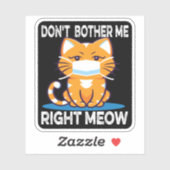 NIET JUISTE MEOW BEVATTEN - Kat in maskerSticker Sticker (Vel)