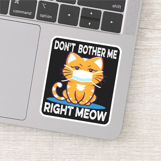 NIET JUISTE MEOW BEVATTEN - Kat in maskerSticker Sticker (Detail)