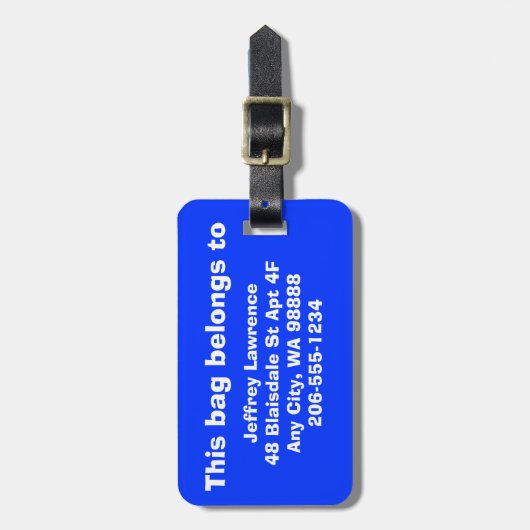 NIET JULLIE! Bagagelabels voor rood, wit, blauw on (Voorkant verticaal)