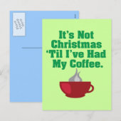 Niet Kerstmis tot koffie Feestdagenkaart (Voorkant / Achterkant)