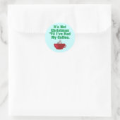 Niet Kerstmis tot koffie Ronde Sticker (Tas)