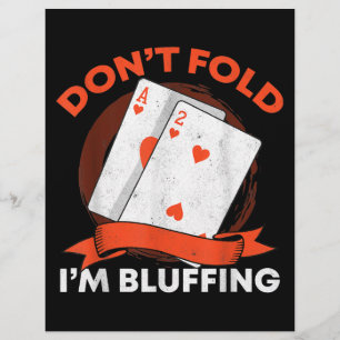 Niet Kijken Ik Bluff Ace Deuce Grappig Casino Poke Flyer