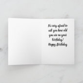 NIET KIJKEN OM OP BIRTHDAG TE VRAGEN OM LEEFTIJD KAART (Binnen)