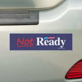 Niet klaar - Anti-Hillary - wit -.png Bumpersticker (Op auto)