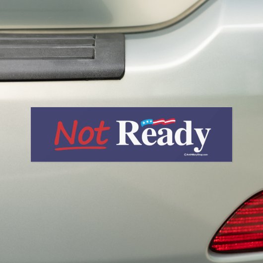 Niet klaar - Anti-Hillary - wit -.png Bumpersticker (Op auto)