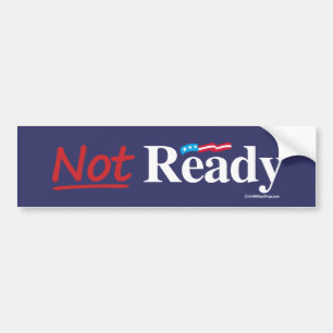 Niet klaar - Anti-Hillary - wit -.png Bumpersticker