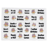 Niet klaar voor een verjaardagscadeau groot cadeauzakje (Achterkant)