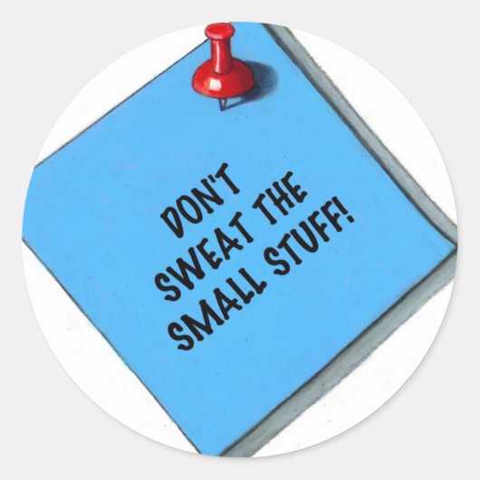 NIET KLEINE STUFF MEMO SCHAKELEN RONDE STICKER (Voorkant)