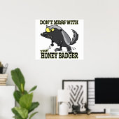 NIET KLOOIEN MET DE HONINGDAS POSTER (Thuiskantoor)