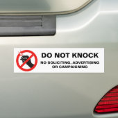 Niet kloppen bumpersticker (Op auto)