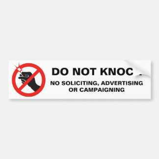 Niet kloppen bumpersticker