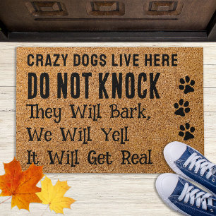 Niet kloppen - Coir Welkom Rustic Funny Dog Deurmat
