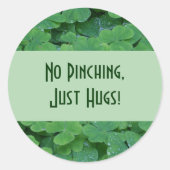 Niet knijpen ronde sticker (Voorkant)