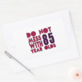 Niet knoeien met 85-jarigen rechthoekige sticker (Envelop)
