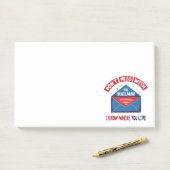 Niet knoeien met de Mailman Humor Post-it® Notes (Op bureau)
