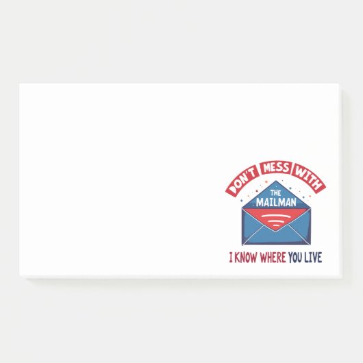Niet knoeien met de Mailman Humor Post-it® Notes (Voorkant)