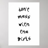Niet knoeien met de meisjes poster (Voorkant)