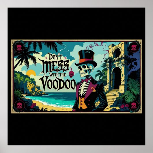 Niet knoeien met de voodoo poster (Voorkant)