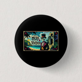 Niet knoeien met de voodoo ronde button 3,2 cm