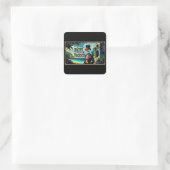 Niet knoeien met de voodoo vierkante sticker (Tas)