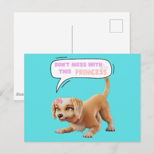 Niet knoeien met deze prinses briefkaart (Voorkant / Achterkant)