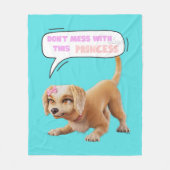 Niet knoeien met deze prinses fleece deken (Voorkant)