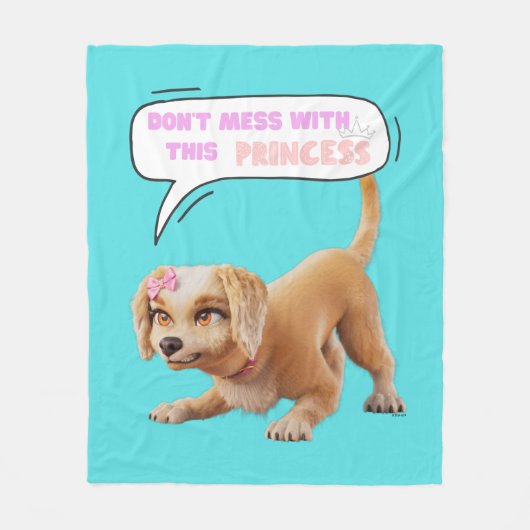 Niet knoeien met deze prinses fleece deken (Voorkant)