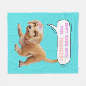 Niet knoeien met deze prinses fleece deken (Voorkant (Horizontaal))